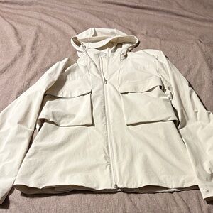lululemon athletica Cream Hooded Raincoat